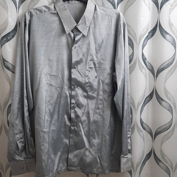 Thai pure silk man's M button down shirt - Picture 1 of 4